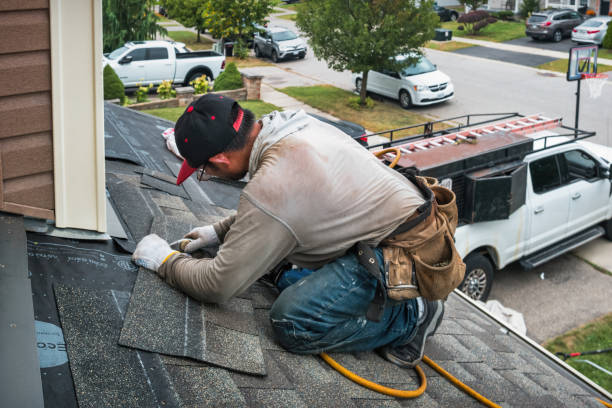 Professional Roof Installation technician working in Bern, ID